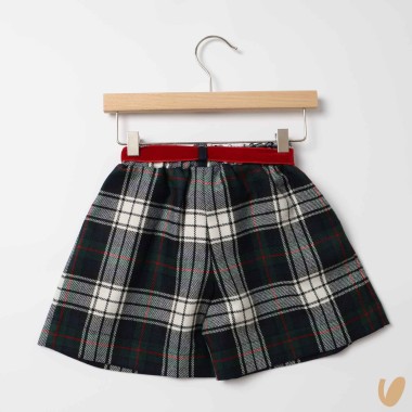 Short quadri con cintura Bimba 2/8 anni