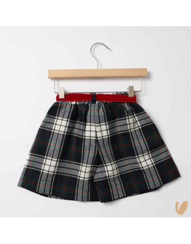 Short quadri con cintura Bimba 2/8 anni