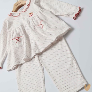 Pigiamino con ricamo Neonata 0/36