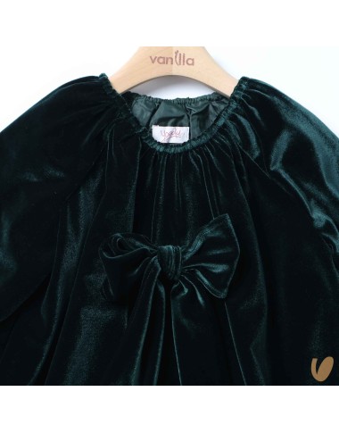 Velvet dress with bow