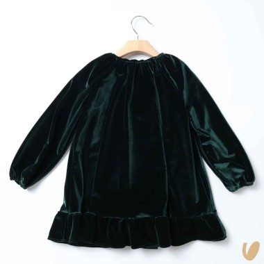 Abito in velluto con fiocco Bimba 2/8 anni