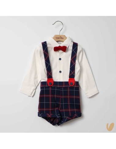 Complete shirt and bermuda with suspenders