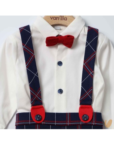 Complete shirt and bermuda with suspenders