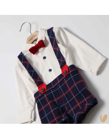 Complete shirt and bermuda with suspenders
