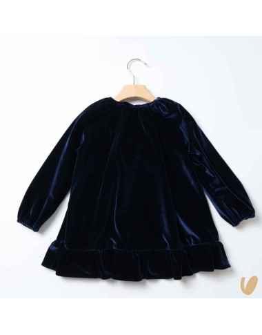 Abito in velluto con fiocco Bimba 2/8 anni