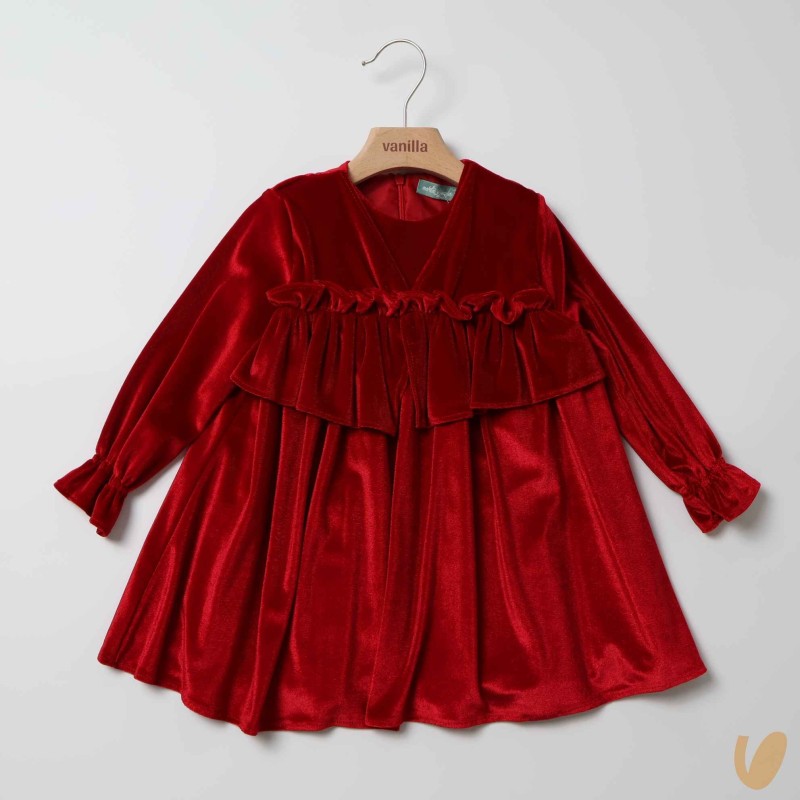 Abito in velour morbido Bimba 2/8 anni