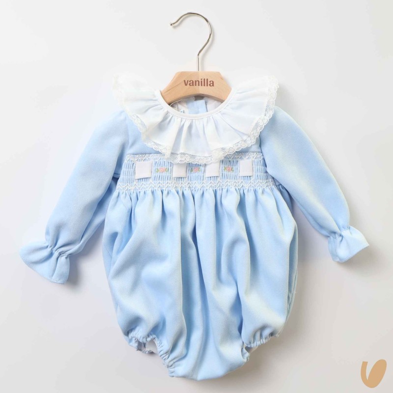 Pagliaccetto nido d'ape Neonata