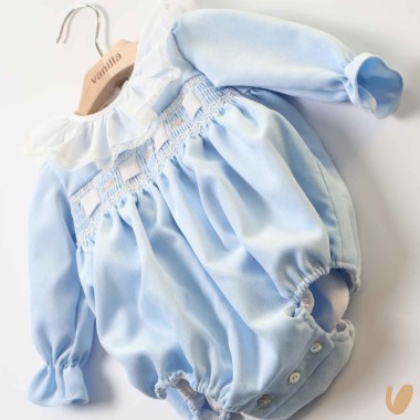 Pagliaccetto nido d'ape Neonata