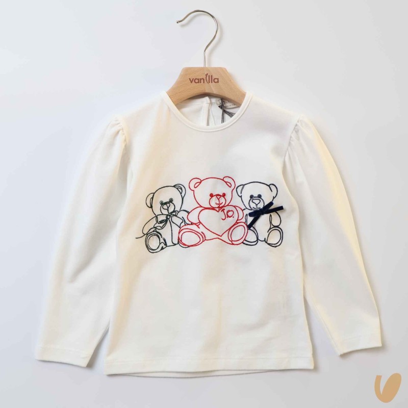 T-shirt orsi ricamati Bimba