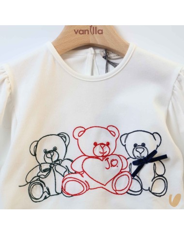 T-shirt orsi ricamati Bimba