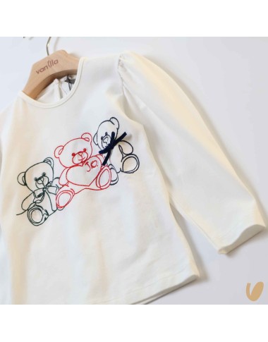 T-shirt orsi ricamati Bimba