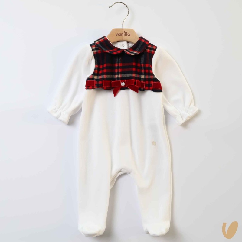 Tutina ciniglia e scozzese Neonata 0/36