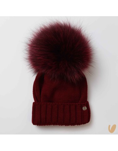 Cappello lana ponpom Cappello e Guanti