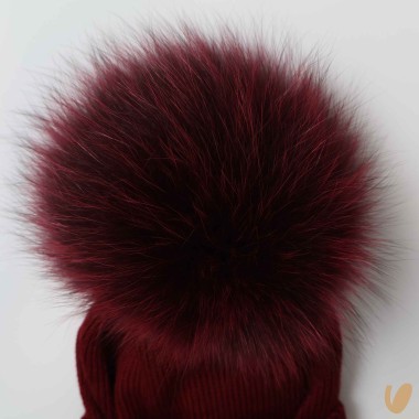 Cappello lana ponpom Cappello e Guanti