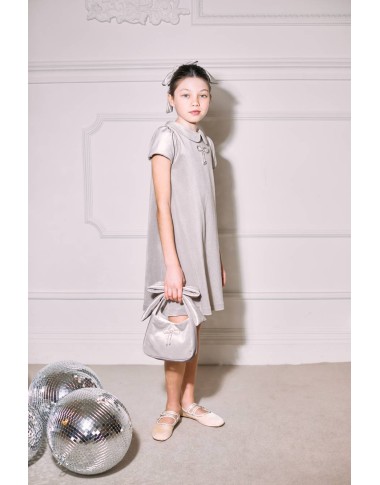 Abito velour lurex Nacrè Bimba 2/8 anni