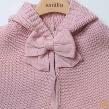 Mantella con fiocco in lana Giubbino e Sacco