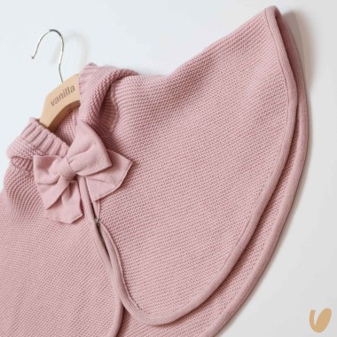 Mantella con fiocco in lana Giubbino e Sacco