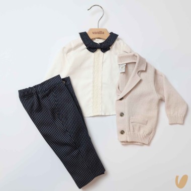 Completo elegante in lana Neonato