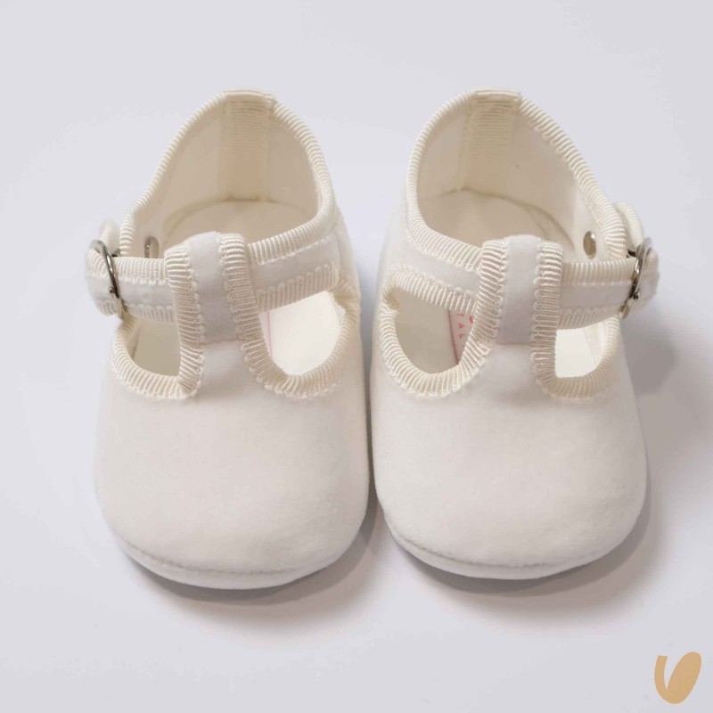 Scarpine occhielli in velluto Culla LUI 15/20