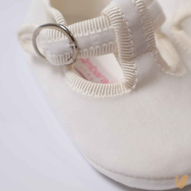 Scarpine occhielli in velluto Culla LUI 15/20