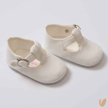 Scarpine occhielli in velluto Culla LUI 15/20