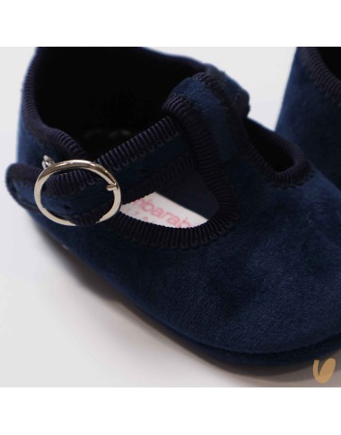 Scarpine occhielli in velluto Culla LUI 15/20
