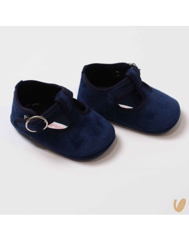 Scarpine occhielli in velluto Culla LUI 15/20