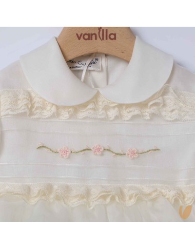 Embroidered silk organza dress