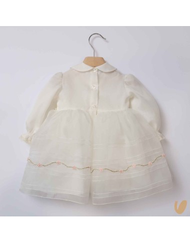 Embroidered silk organza dress