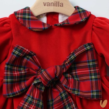 Pagliaccetto in velluto con fiocco Completo e Pagliaccetto