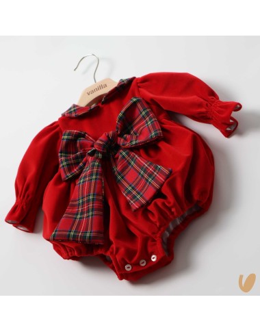 Pagliaccetto in velluto con fiocco Completo e Pagliaccetto