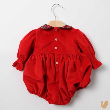 Pagliaccetto in velluto con fiocco Completo e Pagliaccetto