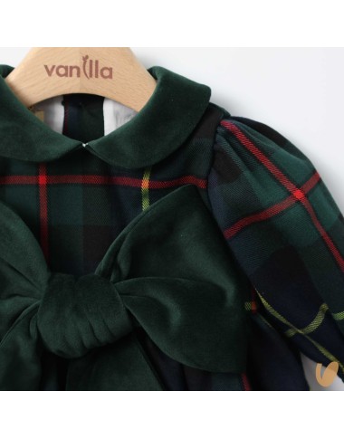 Pagliaccetto tartan con fiocco Completo e Pagliaccetto