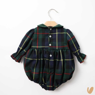 Pagliaccetto tartan con fiocco Completo e Pagliaccetto