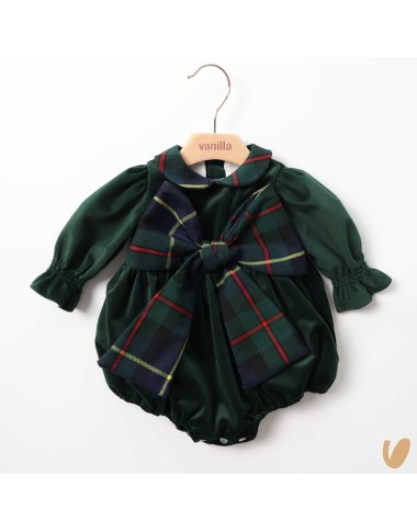 Pagliaccetto in velluto con fiocco Completo e Pagliaccetto