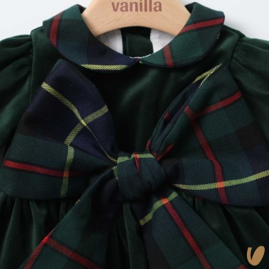 Pagliaccetto in velluto con fiocco Completo e Pagliaccetto