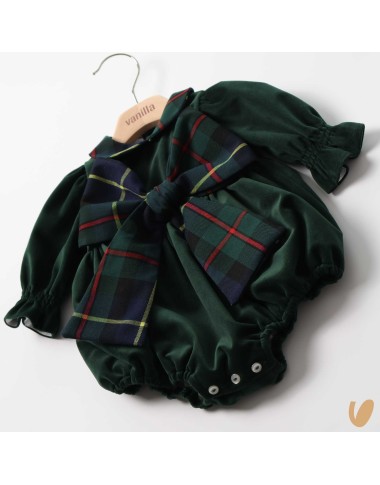 Pagliaccetto in velluto con fiocco Completo e Pagliaccetto