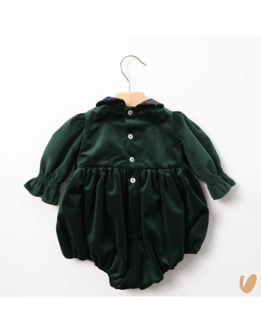 Pagliaccetto in velluto con fiocco Completo e Pagliaccetto