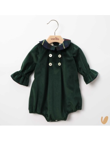 Pagliaccetto in velluto e tartan Completo e Pagliaccetto