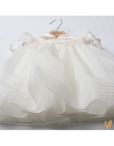 Embroidered silk organza dress