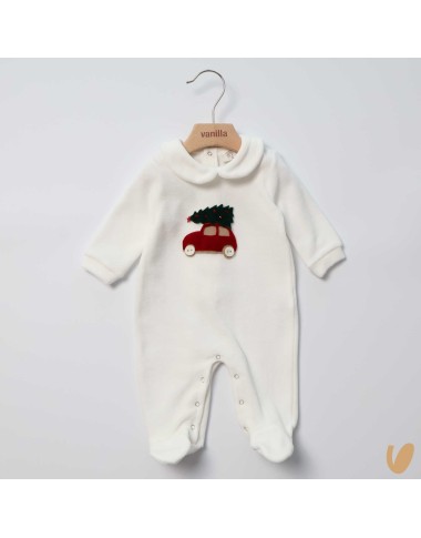 Christmas car chenille jumpsuit