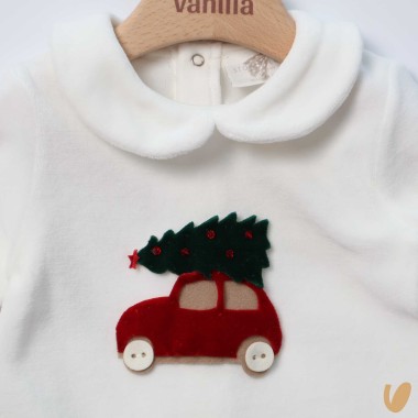 Tutina ciniglia auto di natale Tutina