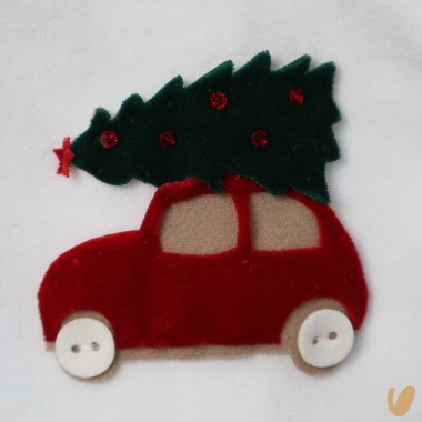 Tutina ciniglia auto di natale Tutina