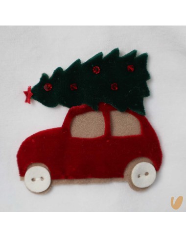 Tutina ciniglia auto di natale Tutina