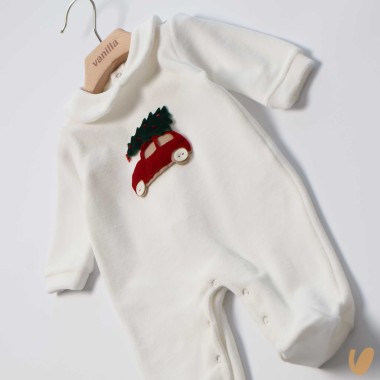 Tutina ciniglia auto di natale Tutina