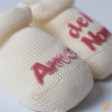 Scarpine lana amore dei nonni Babbucce 0/3 mesi