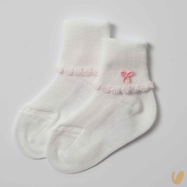 Calzini ricamati a mano nodo d'amore Calzini Corti