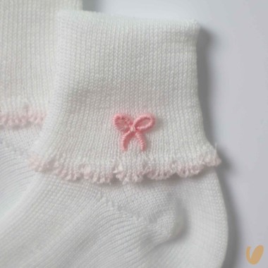Calzini ricamati a mano nodo d'amore Calzini Corti