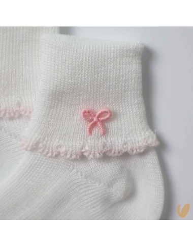 Hand embroidered socks Love knot