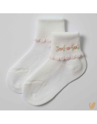 ROSELLINE hand-embroidered socks
